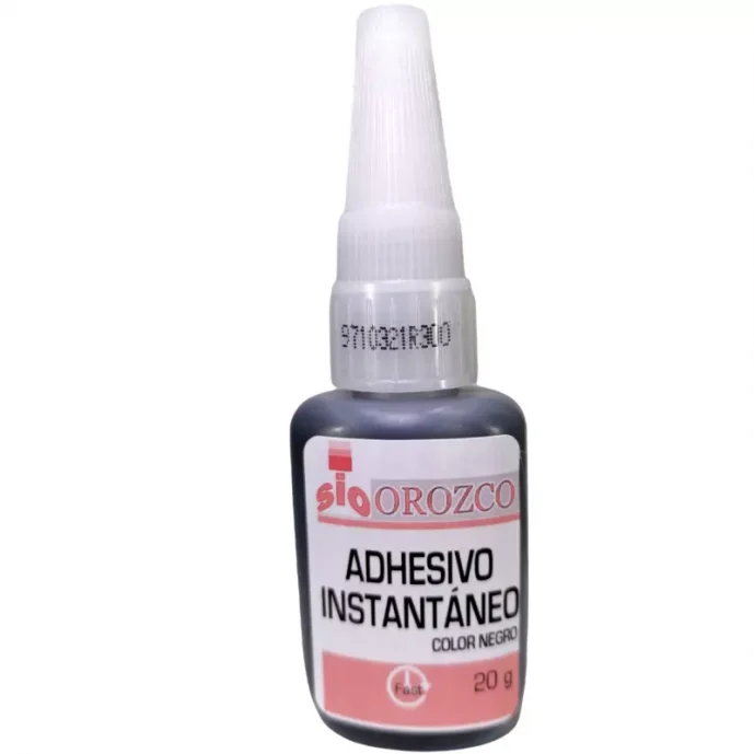 Adhesivo Cianocrilato Pegamento Negro 20 Ml. - Productos Quimicos SIO